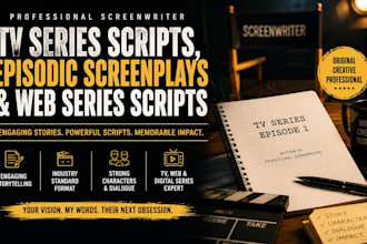 write TV series scripts, episodic screenplays and web series scripts