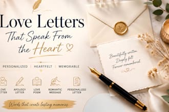 personalized love letter and romantic message