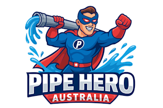 create an iconic logo for pipe hero australia pipe saving