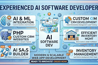 ai software developer ai saas PHP crm web app development inventory management