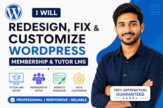 design learndash tutor lms membership wordpress website redesign elearning site