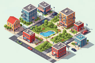 design vector or isometric map illustration