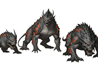 illustrate fantasy art creatures and characters