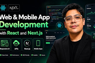web and mobile app development with react and nextjs