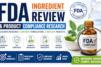 do fda ingredient review and product compliance research