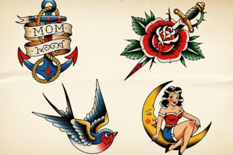 do neo traditional and oldschool tattoo designs