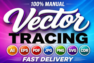 vectorize image or logo in clean and scalable vector file