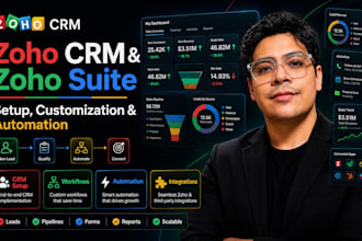 zoho CRM and zoho suite setup, customization and automation