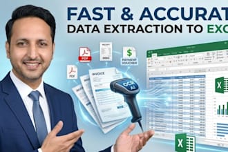 extract data from invoice receipt payment voucher into excel using ocr ai