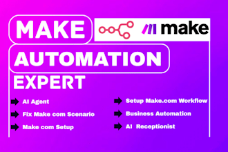 fix make com, setup make com automation, ai agent, make automation, make expert