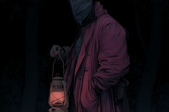 create dark art illustrations for a band or brand
