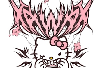 design a kawaii metal logo for your band