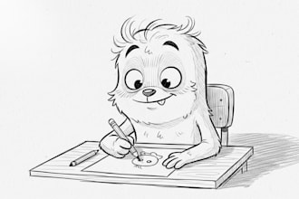 sketch your cartoon character