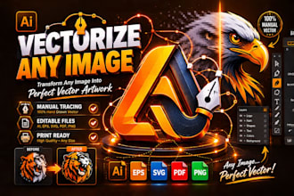 do vector tracing, convert image to vector file, vector logo, vectorize image