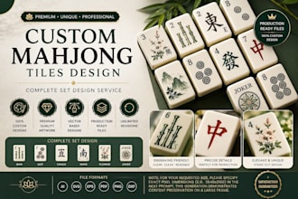 design custom mahjong tiles production ready for manufacturing