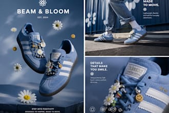 design product ads for shoes and footwear