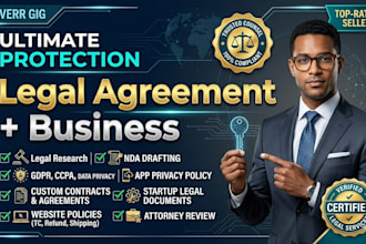 draft legal contract legal agreement nda and business agreement