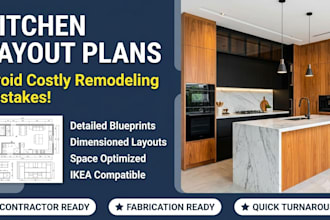 draft kitchen cabinet shop drawings and millwork for permit