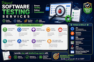 test your website, software, and mobile application and find bugs