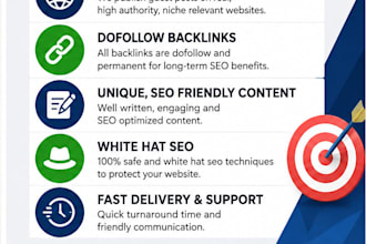 provide guest posting and SEO backlinks service