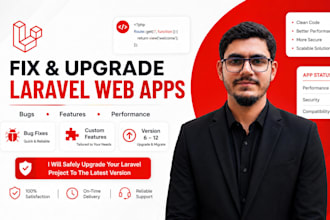 fix bugs and upgrade your laravel web application