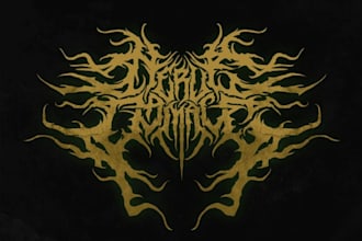 design a crushing sludgecore metal band logo