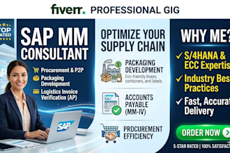 provide sap mm payable training procurement consulting packaging development