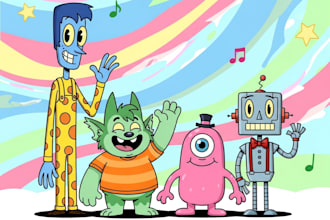 draw cartoon characters for you
