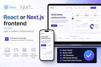 build a react or nextjs frontend with a modern, responsive UI