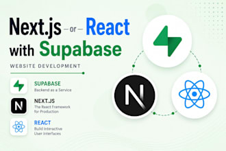 develop a modern nextjs react website with supabase