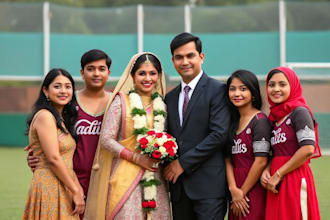 create group photo, weeding photo, family and sports team photo editing