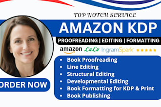 kdp book editing, book proofreading, amazon KDP book formatting
