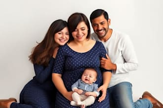 do family, newborn, maternity, baby, and model photo retouching in photoshop