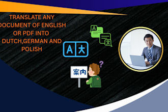 translate english to dutch,german and polish