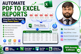 many PDF files to one excel automation