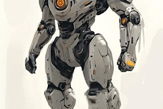 draw high quality mecha concepts