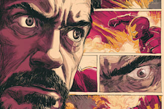 comic book illustration with comic book illustrator