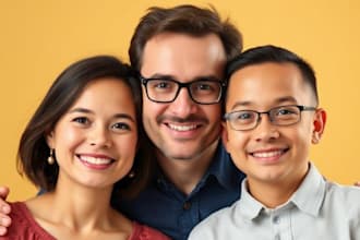 fix your family photos by face change, face swap or head replace
