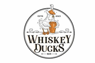 do whiskey beer drink logo for sophisticated whiskey lovers