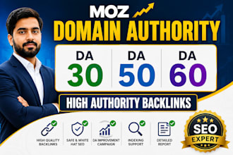 increase domain authority moz da 60 with high authority SEO backlinks