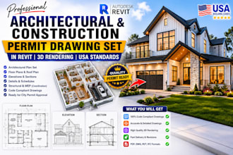 draw architectural drawing ,redraw 2d floor plan, permit drawing adu,shed,deck