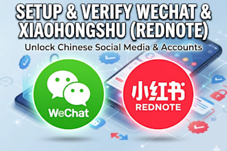 help you set up wechat and xiaohongshu rednote