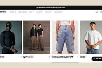 design y2k 3d streetwear fashion shopify website shoes boutique clothing store