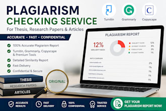 test plagiarism for research thesis, articles