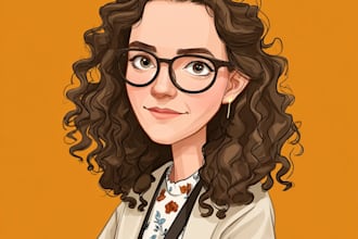 high quality family caricature portraits, caricature cartoon