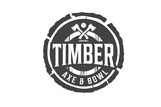 design attractive axe throwing bar logo
