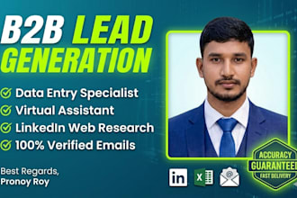 do expert b2b lead generation, data entry, and virtual assistant tasks