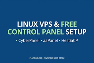 setup free hosting control panel like cyberpanel, aapanel, hestiacp on linux vps
