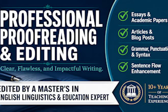proofread and edit your english essay, article or academic paper