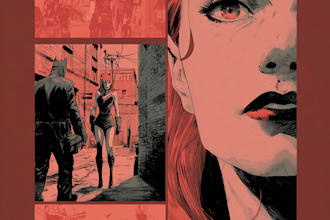 retro comic book cover, horror poster and comic illustration